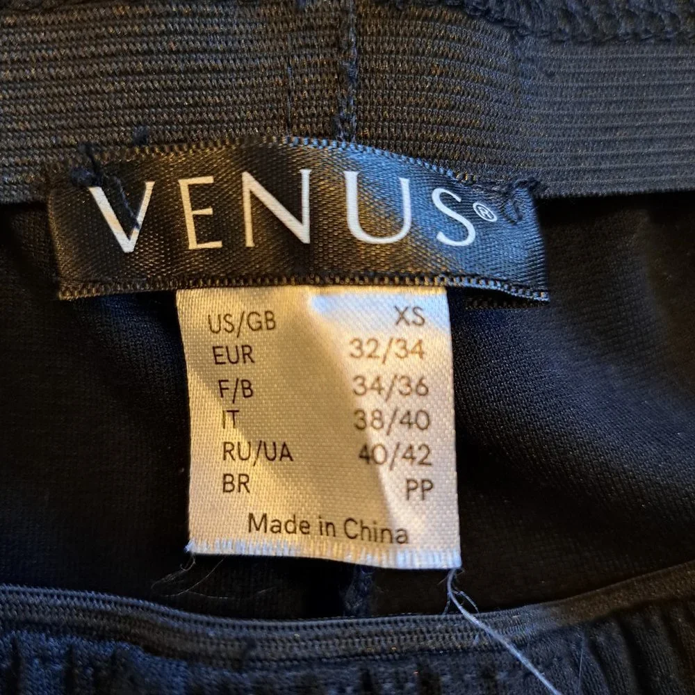 VENUS Black Sequin Leggings Size XS
